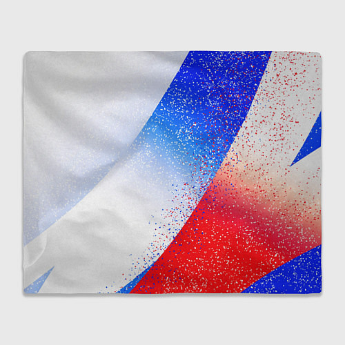 Плед Цвета флага России абстрактный / 3D-Велсофт – фото 1