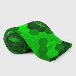 Плед флисовый Daewoo - green gradient посередине, цвет: 3D-велсофт — фото 2