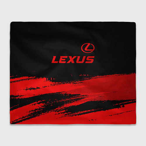 Плед Lexus - red gradient посередине / 3D-Велсофт – фото 1
