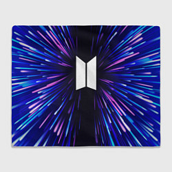 Плед флисовый BTS neon energy, цвет: 3D-велсофт