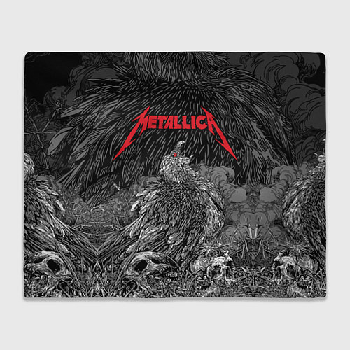 Плед Metallica - scavenger on the skull / 3D-Велсофт – фото 1