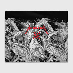 Плед флисовый Metallica - rats and crows, цвет: 3D-велсофт