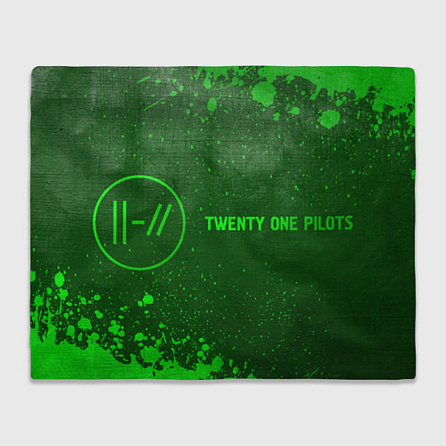 Плед Twenty One Pilots - green gradient по-горизонтали / 3D-Велсофт – фото 1