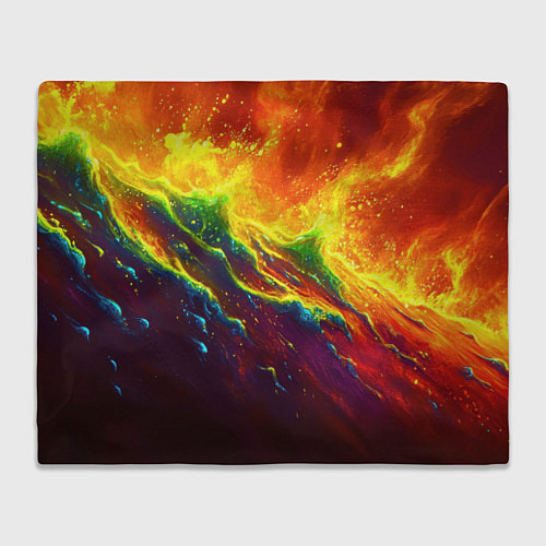 Плед Абстрактные волны с огнем / 3D-Велсофт – фото 1