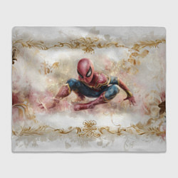 Плед Человек - паук розы и узоры