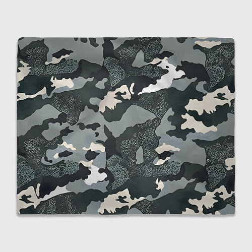 Плед Темно зеленый камуфляж / 3D-Велсофт – фото 1