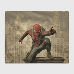 Плед флисовый Человек-паук готов спасать мир, цвет: 3D-велсофт