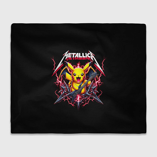 Плед Metallica - cool Pikachu / 3D-Велсофт – фото 1