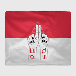 Плед флисовый 30 Seconds to Mars poster, цвет: 3D-велсофт