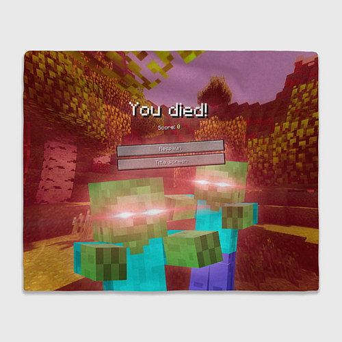 Плед Try again - Minecraft / 3D-Велсофт – фото 1
