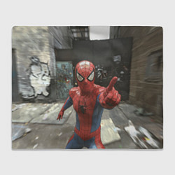 Плед Человек паук предупреждает