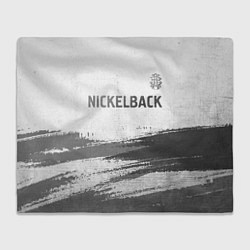 Плед флисовый Nickelback - white gradient посередине, цвет: 3D-велсофт