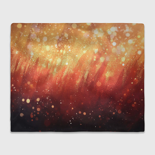 Плед Желто-красная текстура блестящая / 3D-Велсофт – фото 1