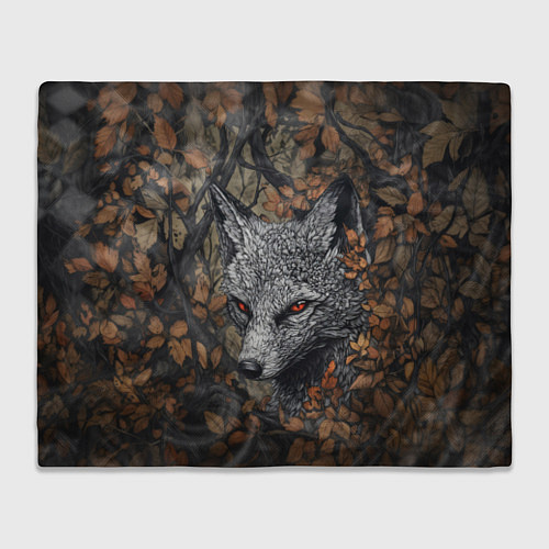 Плед Хищный серый лис / 3D-Велсофт – фото 1