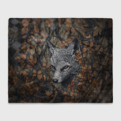 Плед Хищный серый лис