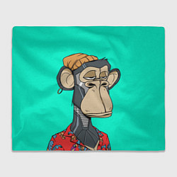 Плед флисовый NFT ape steel, цвет: 3D-велсофт