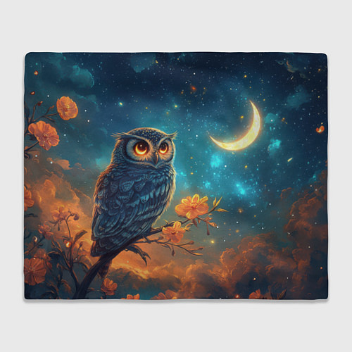 Плед Сова на фоне ночного неба / 3D-Велсофт – фото 1