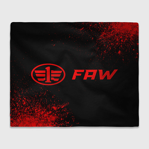 Плед FAW - red gradient по-горизонтали / 3D-Велсофт – фото 1