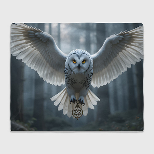 Плед Белая сова в лесу / 3D-Велсофт – фото 1