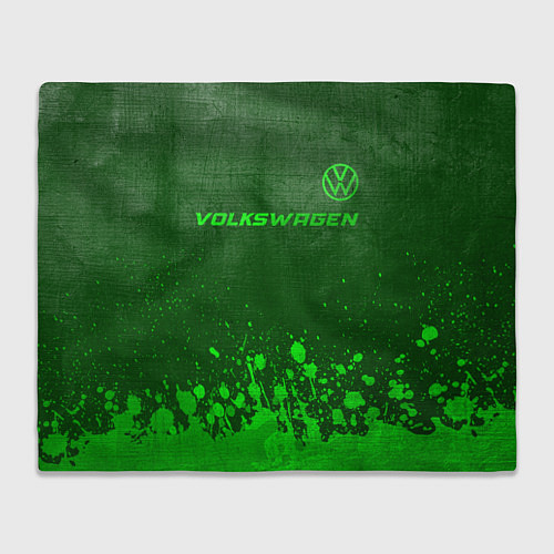 Плед Volkswagen - green gradient посередине / 3D-Велсофт – фото 1