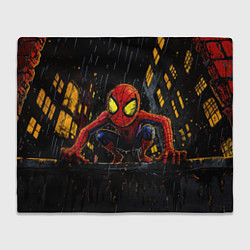 Плед Маленький человек-паук с желтыми глазами