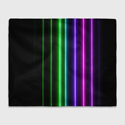 Плед флисовый Neon lines, цвет: 3D-велсофт