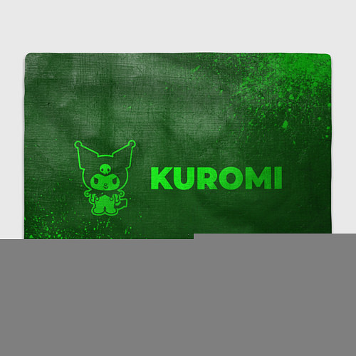 Плед Kuromi - green gradient по-горизонтали / 3D-Велсофт – фото 1