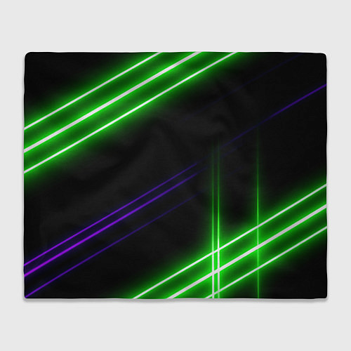 Плед Green pink purple line / 3D-Велсофт – фото 1