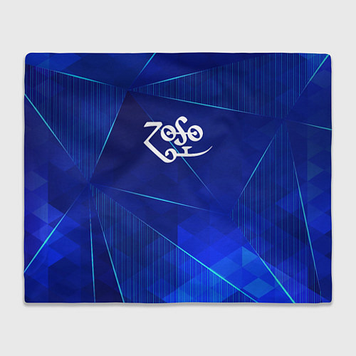 Плед Led Zeppelin blue poly / 3D-Велсофт – фото 1