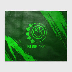 Плед флисовый Blink 182 - green gradient, цвет: 3D-велсофт