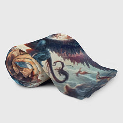 Плед флисовый Пегас тёмных сил - нейроарт, цвет: 3D-велсофт — фото 2