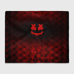 Плед флисовый Marshmello red poly, цвет: 3D-велсофт