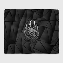 Плед флисовый Велес лапа медведя, цвет: 3D-велсофт