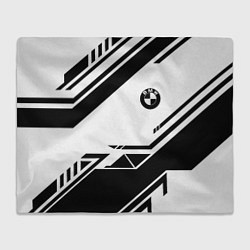 Плед флисовый BMW geometry black, цвет: 3D-велсофт