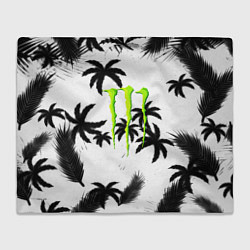 Плед Monster energy пальмы