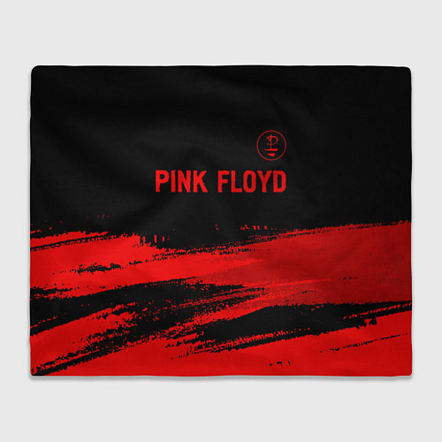 Плед Pink Floyd - red gradient посередине / 3D-Велсофт – фото 1