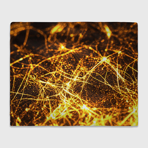 Плед Текстура золотые нити / 3D-Велсофт – фото 1