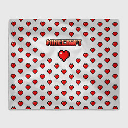 Плед флисовый Minecraft любовь, цвет: 3D-велсофт