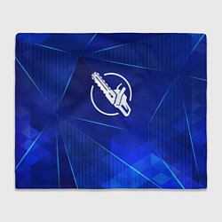 Плед флисовый Chainsaw Man blue poly, цвет: 3D-велсофт