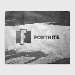 Плед флисовый Fortnite - white gradient по-горизонтали, цвет: 3D-велсофт