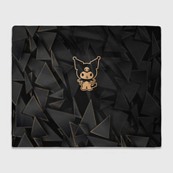 Плед флисовый Kuromi golden poly, цвет: 3D-велсофт