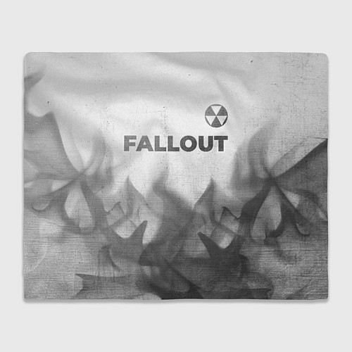 Плед Fallout - white gradient посередине / 3D-Велсофт – фото 1