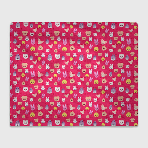 Плед Skzoo pattern pink / 3D-Велсофт – фото 1