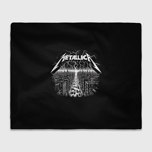 Плед Metallica - lightnings in metropolis / 3D-Велсофт – фото 1