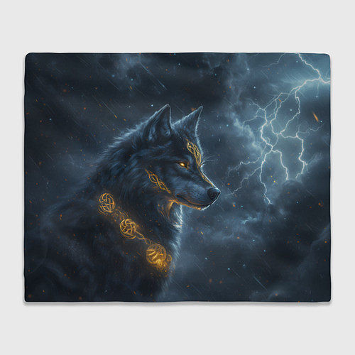 Плед Волк фэнтези стиль / 3D-Велсофт – фото 1