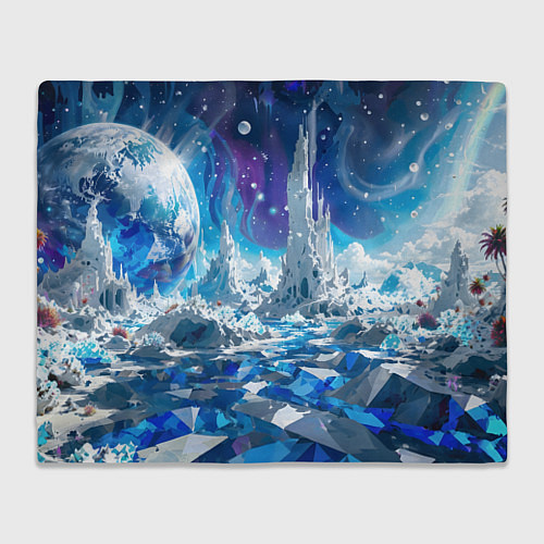 Плед Космический фантастический пейзаж / 3D-Велсофт – фото 1