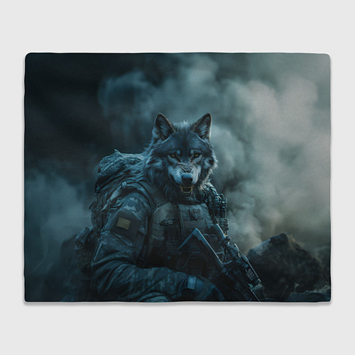 Плед Волк солдат / 3D-Велсофт – фото 1