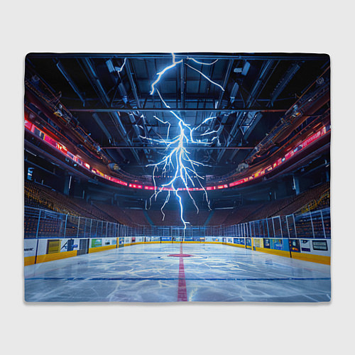 Плед Удар молнии в хоккейную площадку / 3D-Велсофт – фото 1