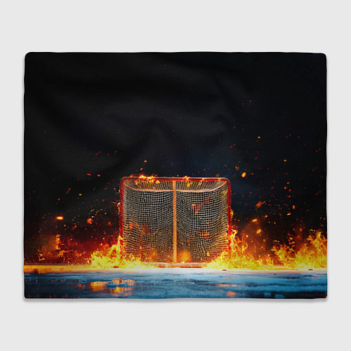 Плед Хоккейные ворота в огне / 3D-Велсофт – фото 1