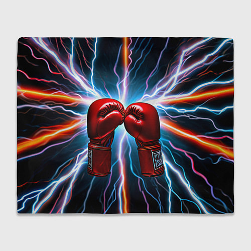 Плед Бойцовские перчатки и молнии / 3D-Велсофт – фото 1